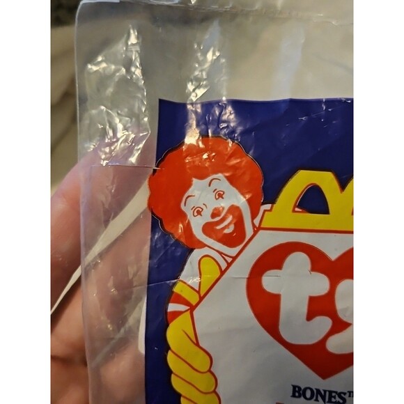 TY Teenie Beanie Babies w/Errors -1993 - #9 BONES - In Original Pkg. Unopened - Picture 5 of 8